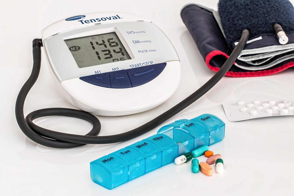 medication and blood pressure monitor